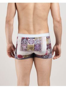 Шарени мъжки боксерки с памучен ластик 0500 на модел отзад