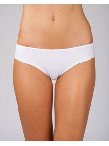 Бели лазерно изрязани бикини 0717 на модел отпред