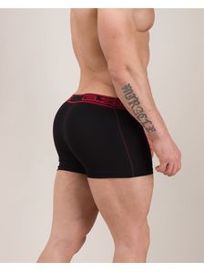 Черни мъжки боксерки с външен Ex ластик  0501 на модел отзад
