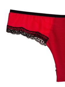 Дамска бразилиана в класически червен цвят 0715 детайлна снимка