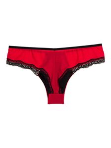 Дамска бразилиана в класически червен цвят 0715 артикулно отзад