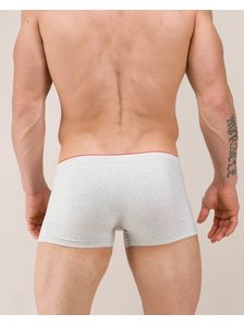 Памучни мъжки боксерки в цвят меланж 0505 на модел отзад