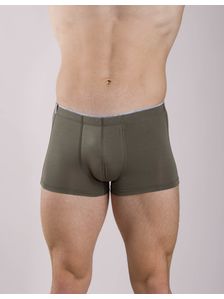 Памучни мъжки боксерки в цвят табако червен ластик 0505 на модел отпред