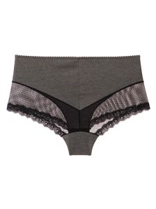 Вълнени бикини с висока талия в сиво 0705 артикулно отзад