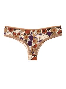 Памучна бразилиана в свежа бежова щампа 0715 артикулно отзад