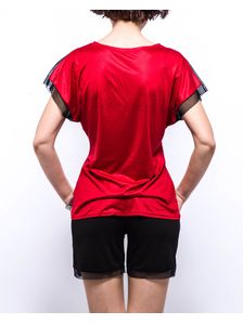 Пижама, 0739, Червена 0739 на модел отпред